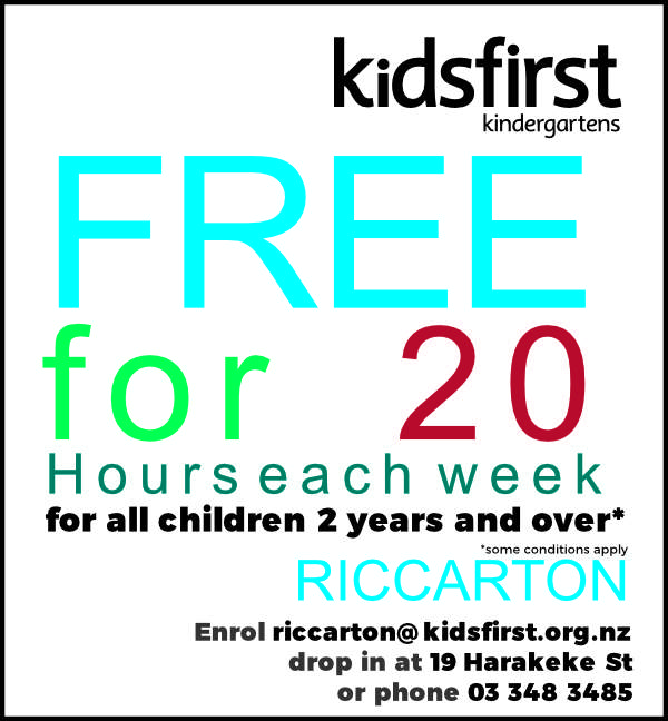 Kidsfirst Riccarton advert